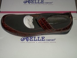 Helle LIDIA Mary Jane Loafers Nylon &amp; Patent Flats 38/7.5 New - $50.00