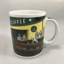 Starbucks Chaleur Nighthawks Edward Hopper Diner Coffee Mug 12 oz D Burrows - $22.05