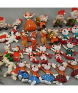 Huge Lot Vintage Disney Character  Flocked Plastic Christmas Ornaments M... - $69.59