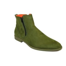 Men TAYNO Chelsea Chukka Micro Suede Comfortable Boot Coupe Lime Green image 5