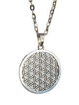 Flower of Life Pendant Sacred Geometry Reiki Yoga 20&quot; Necklace Unisex Jewellery - £8.08 GBP