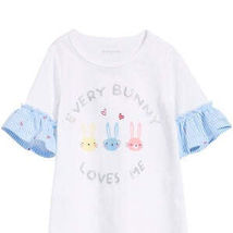 First Impressions Baby Girls Every Bunny Ruffle Top, Size 3/6 Months - $13.86