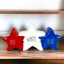 Rae Dunn Red White Blue Stars Decor 4th of July Fourth New USA Flag America - £11.83 GBP