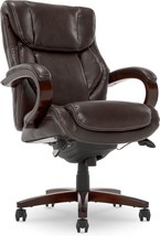 Executive Office Chair In Brown La-Z-Boy Bellamy Bonded Leather With Memory Foam - £406.81 GBP