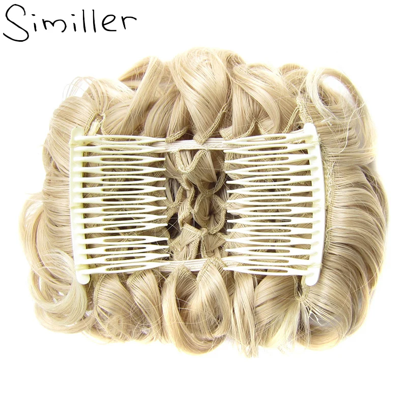 Similler Synthetic Short Messy Curly Dish Hair Bun Extension Easy Stretc... - £15.69 GBP+