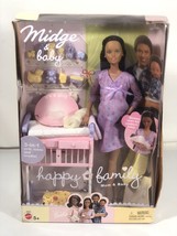 Midge &amp; Baby Happy Family Barbie NIB Pregnant 2002 Africa Amer-
show original... - £282.08 GBP