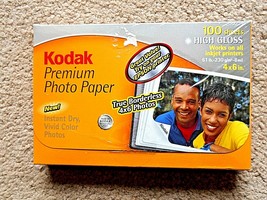 Kodak Premium Color High Gloss Photo Paper 4&quot; x 6&quot; 100  sheets - £15.81 GBP