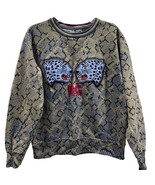 Best Company by Olmes Caretti Long Sleeve Sweatshirt Gray Black Jaguar W... - $69.29