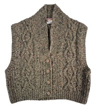 Vtg Banana Republic Wool Shawl Collar Cable Knit Sweater Vest S Unisex B... - $137.61