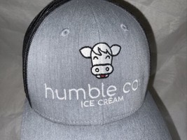 Humble Cow Ice Cream advertising Snapback Hat Gray - $15.83