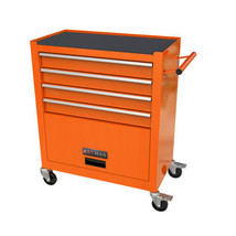 4 Drawers Multifunctional Tool Cart With Wheels-Orange - £149.42 GBP