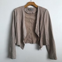Bagatelle S Leather Jacket Pink Blue Dye Transfer Distressed Crop Waterf... - $26.72