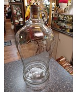 Vintage Antique 12 Sided Face Gallon Glass Jug Cork Top - $658.39 MXN