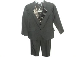 Boy&#39;s Suit Royal Brand Size 8 Black Jacket &amp; Pants Tuxedo Wedding Dress Suit - £30.26 GBP