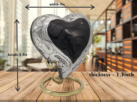 5MOONSUN5's Handcrafted Heart Urn Keepsake Cremation for Human pet Silver - $51.63