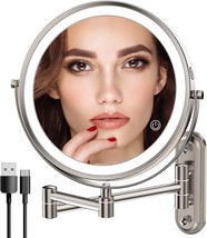 Vanity Mirror With 3 Color Lights, Dimmable Touch Screen, 8 Inch Led Double - $59.97