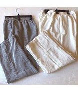 Alfred Dunner Corduroy Pants Slacks Sliver Gray or Alpine Ivory Size 20 - £19.64 GBP