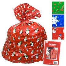 2 Giant Christmas Gift Bag 36x44&quot; W/tie &amp; Gift Card Set of 2 - $6.84