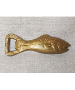 Happy Trout / Fish, Gold Tone, Heavy Metal Bottle Opener - $21.26