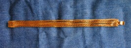 Elegant Gold-tone 6 Strand Chain Bracelet 1970s vintage 7&quot; - £10.32 GBP