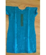 Women&#39;s Cotton Silk Blend Blue Tunic Shirt Blouse Top  Size M  NWOT - $13.37