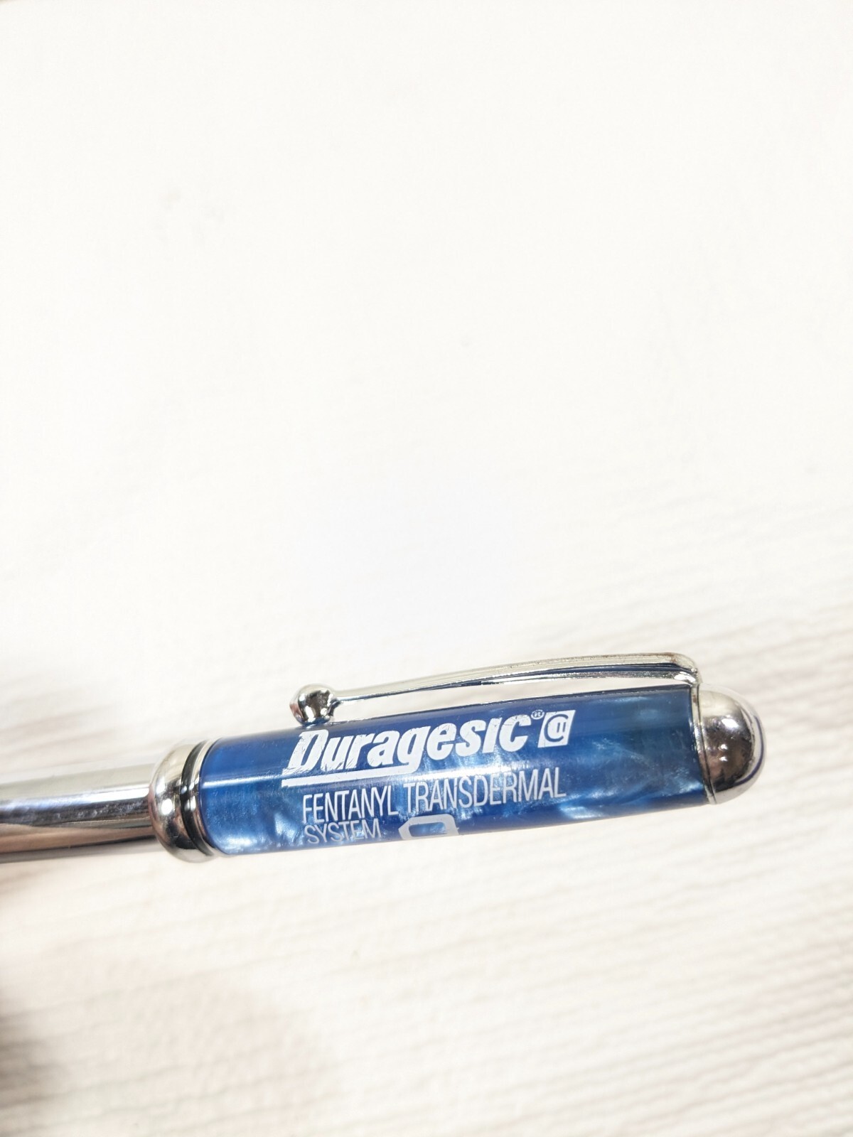 Duragesic Drug Rep Pharmaceutical Advertising Metal Pen Blue Silver Prom... - $60.00