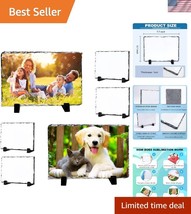 6 Pack Sublimation Stone Photo Frames with Display Holder - DIY Rectangl... - €38,83 EUR