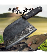 HANDFORGED HUNTERS SERBIAN CHEF KNIFE HIGH-CARBON CLAD STEEL KITCHEN CLE... - $1,037.84 MXN