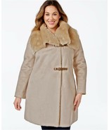new CALVIN KLEIN Faux-shearling Buckled Wrap Coat PLUS SIZE women&#39;s OX X... - €84,50 EUR