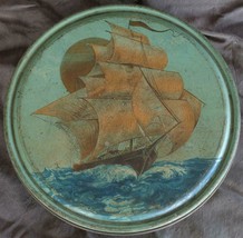 Vintage Bond Cake General Baking Company Collectible Tin - Sailing Ship ... - £15.56 GBP