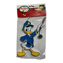 Disney Kurt Adler Santas World Donald Duck Police Officer With Holly Ornament - £9.46 GBP