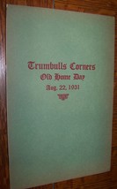 1931 VINTAGE TRUMBALLS CORNERS NY OLD HOME DAY HISTORY PROGRAM - £7.81 GBP