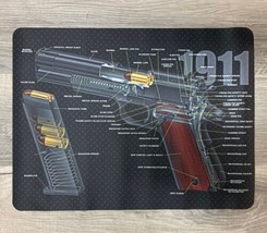 Illustrated 1911 Pistol Cut Away Bench Gun Cleaning Mat - £11.85 GBP