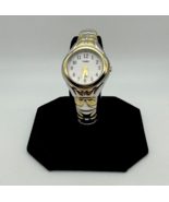 Vintage 90s TIMEX INDIGLO WATCH Ladies Two Tone Stretch Bracelet Lights ... - $17.82