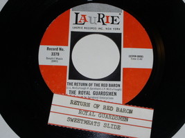 The Royal Guardsmen The Return Of The Red Baron 45 Rpm Record Juke Box Strip - £18.37 GBP