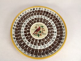 Vintage Mid Century Mosaic Tile Trinket Ashtray Virginia Souvenir Cardinal - £5.77 GBP