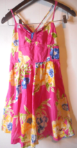 HOLLISTER Pink Floral Sun Dress Size S Party Sweetheart Neckline Cotton Lined - £15.63 GBP