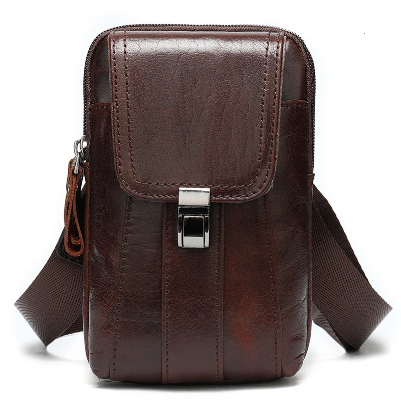 Luxury Brand Genuine Leather Shoulder Bag Men Messenger Bags Small Casual Flap Z - $87.55