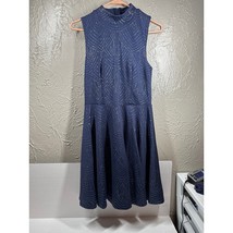 City Studios Juniors Navy and Silver Skater Style Dress Sleeveless Zip U... - $511.24 MXN
