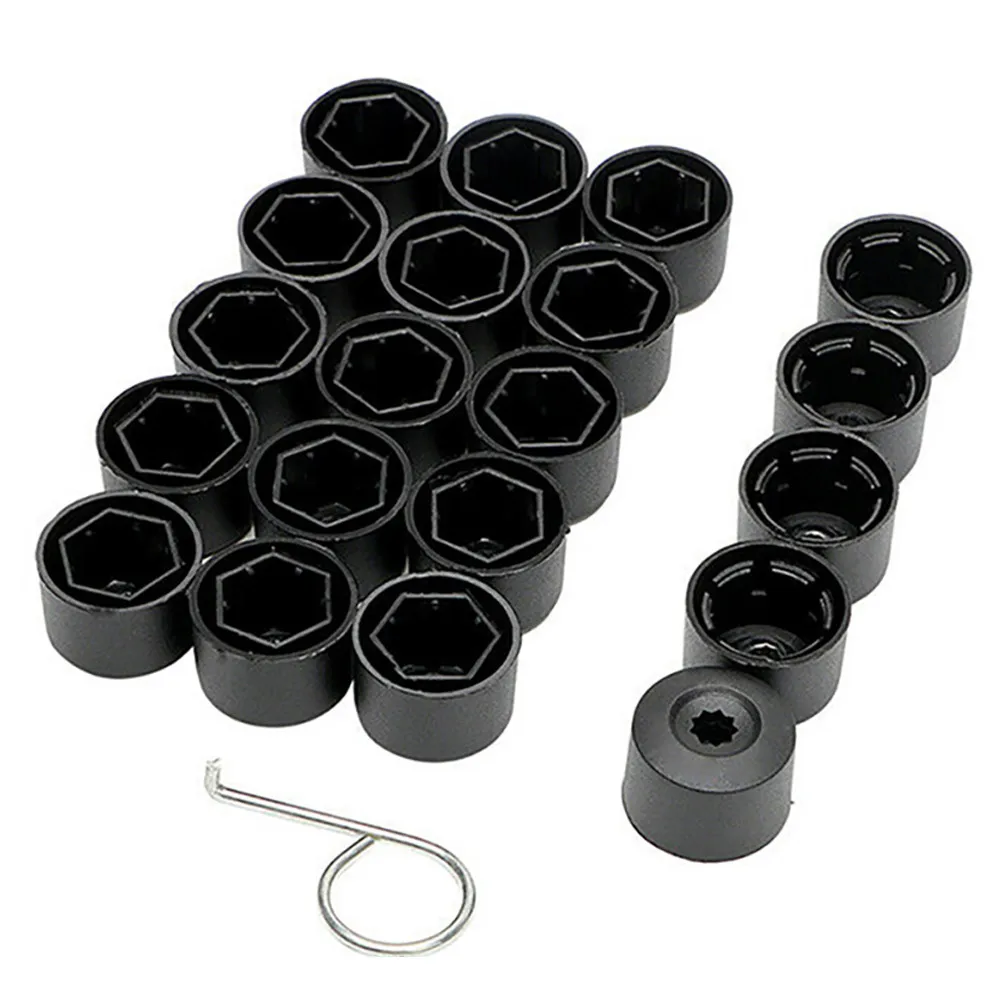 20Pcs 17mm Auto Tyre Screws Car Wheel Cover Hub Nut Bolt Covers Cap for Volksw - £14.42 GBP