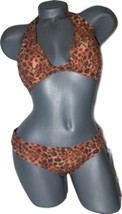 NWT BADGLEY MISCHKA 4 S exotic bikini swimsuit leopard cheetah sexy designer - £89.19 GBP