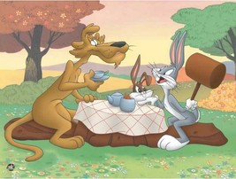 Warner Bros.&quot;HOW MANY LUMPS&quot; Bugs Bunny Sledge Hammer Animation Giclee Gift - £195.56 GBP