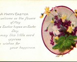A Happy Easter Poem Flowers Wishes For Happiness UNP Unused DB Postcard E3 - $9.85