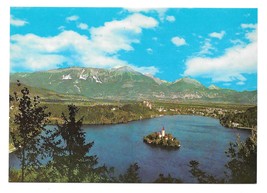 Slovenia Yugoslavia Lake Bled Island Julian Alps Foto Hribar Postcard 4X6 - $4.99