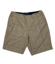 Hang Ten Men Size 38 (Measure 35x11) Beige Check Board Shorts - $7.20
