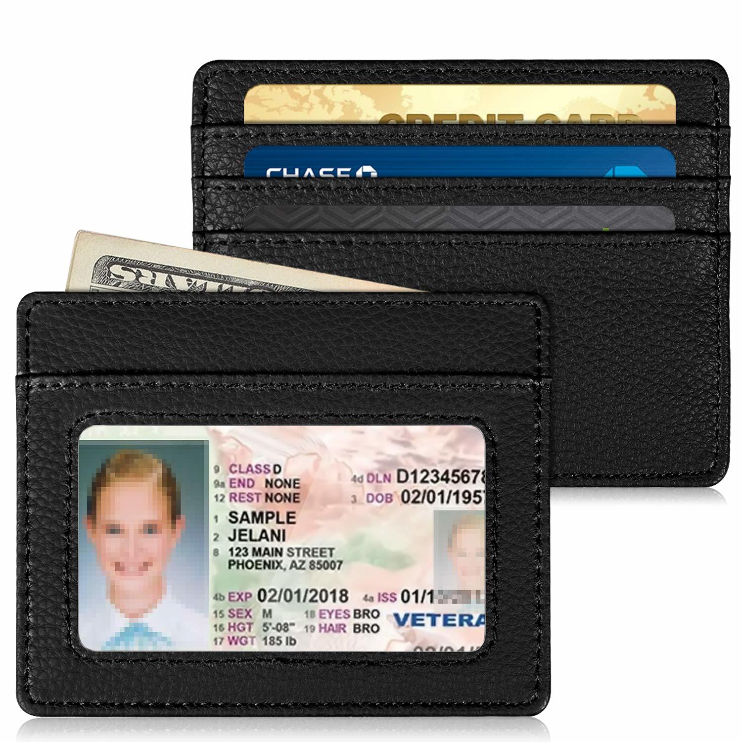 Slim Minimalist Front Pocket Wallet, RFID Blocking Credit Card Holder Card Cases