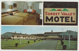 Sunset Valley Motel Lancaster Pa Vintage Postcard Unposted Hand Dated 1968 - £3.84 GBP