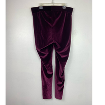Torrid 1 Pull On High Rise Velvet Pants Womens 1X Taper Leg Stretch Purple - £12.91 GBP