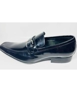 Alfredo Men&#39;s Slip on Leather Shoes Style 37905, Black - Size 43 - £50.96 GBP