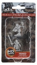 Pathfinder Deep Cuts Unpainted Miniatures: W08 Dwarf Female Barbarian - $9.50